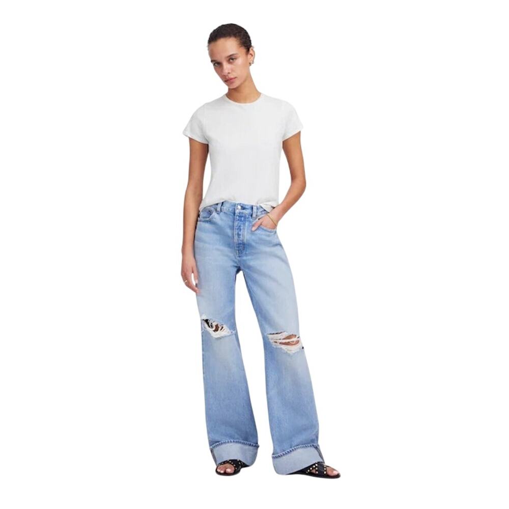 Madewell Essential Slim Tee XXS White 100% Cotton Fitted Crewneck NWT Basic - Picture 4 of 9